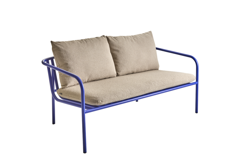 Bendt 2-seter sofa Indigo Blue/Teddy Beige