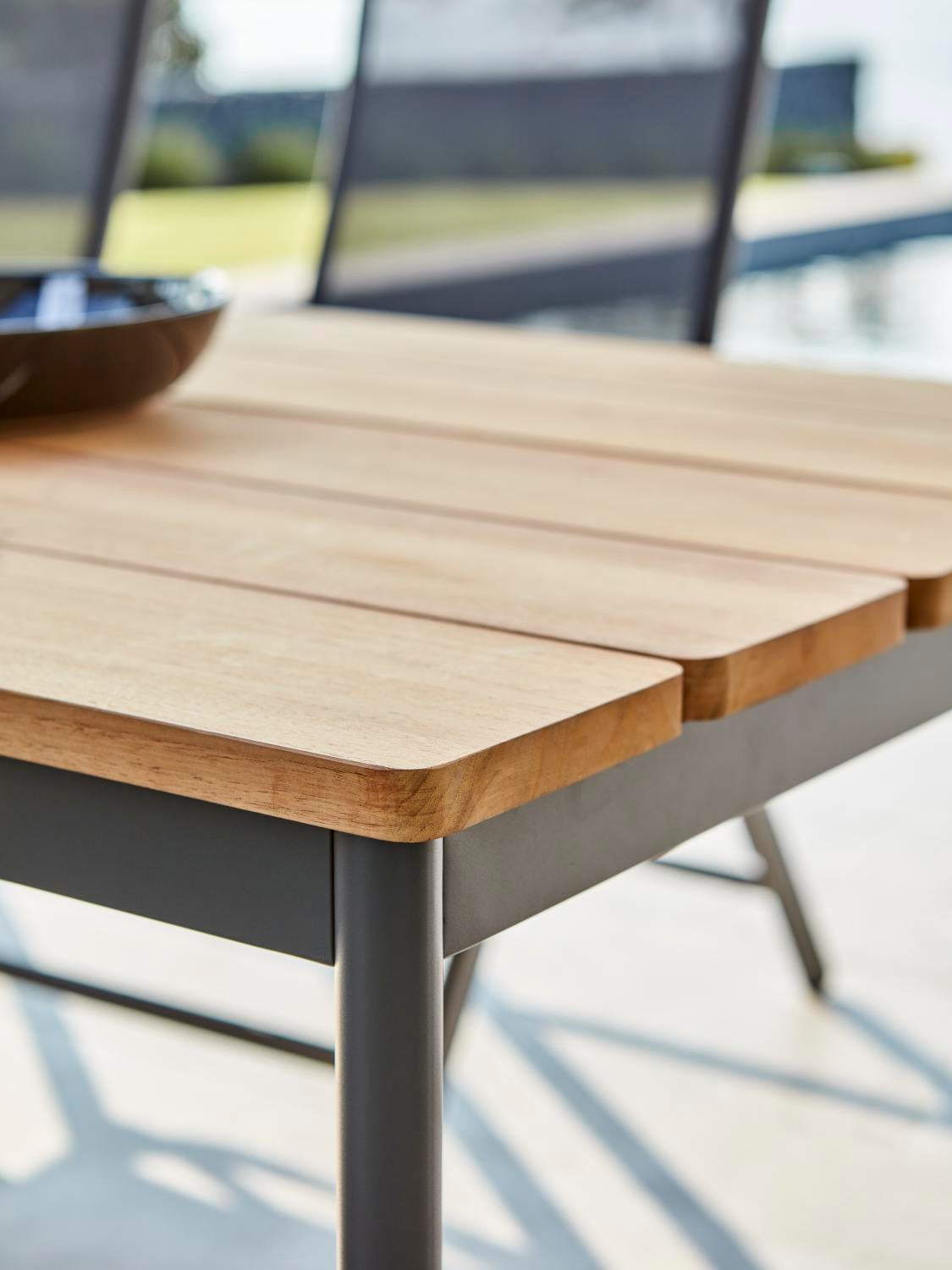 Nox spisebord Anthracite/Teak