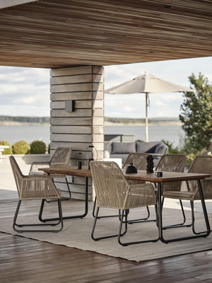 Nolli spisebord Svart/teak