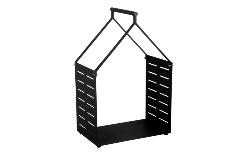 Belfort wood basket Svart