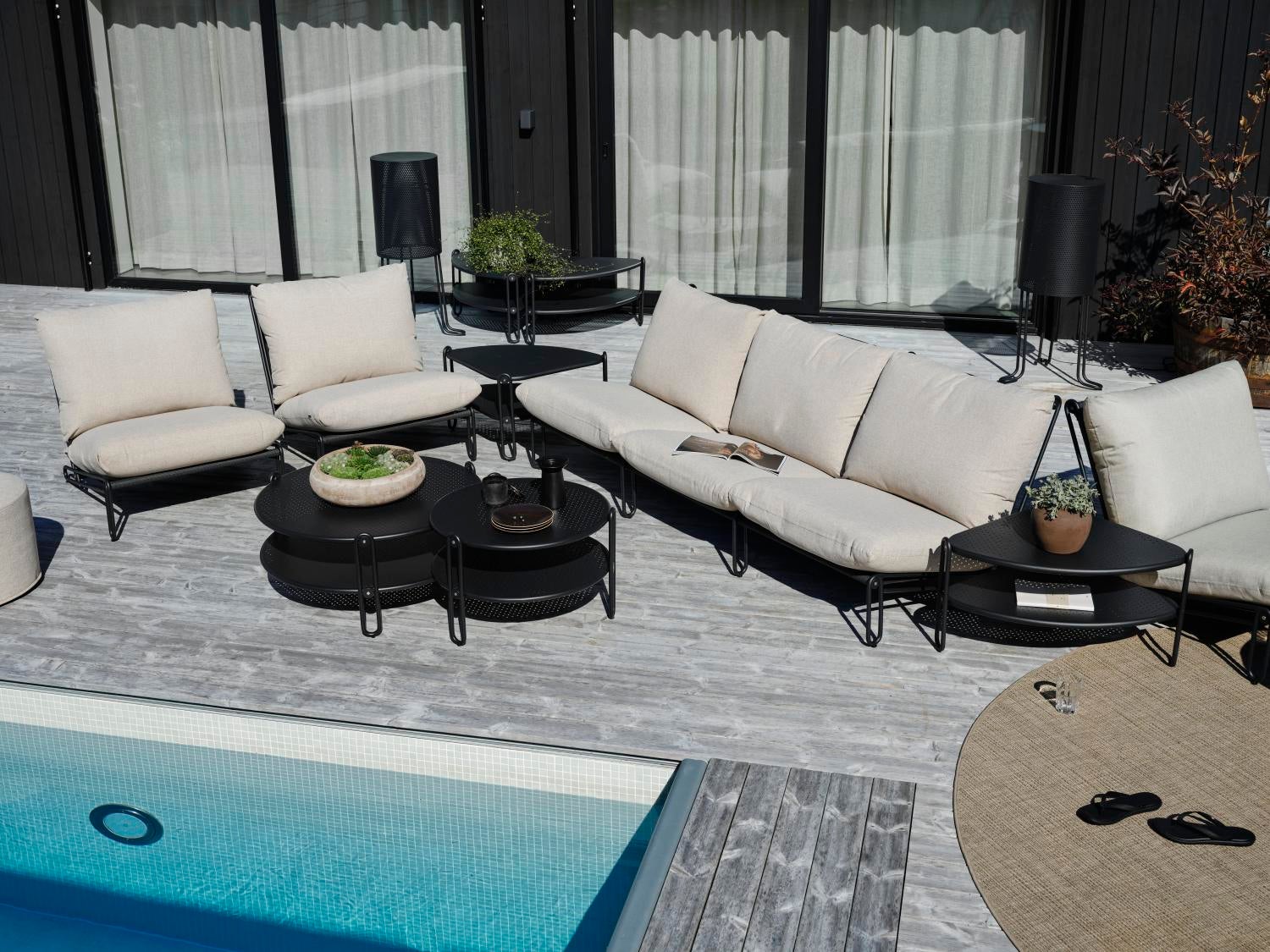 Blixt sofabord Svart