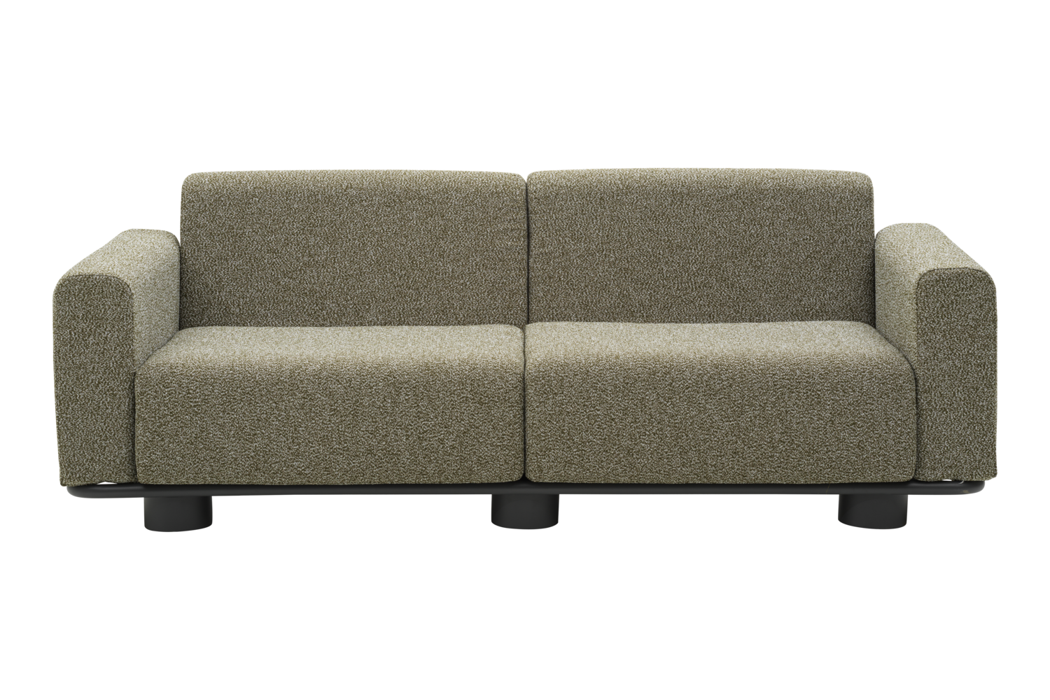 Bolster 2,5-seters sofa Antracit/Teddy Verde