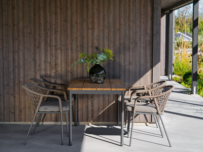 Brady stol med armlener Mud Brown/Anthracite