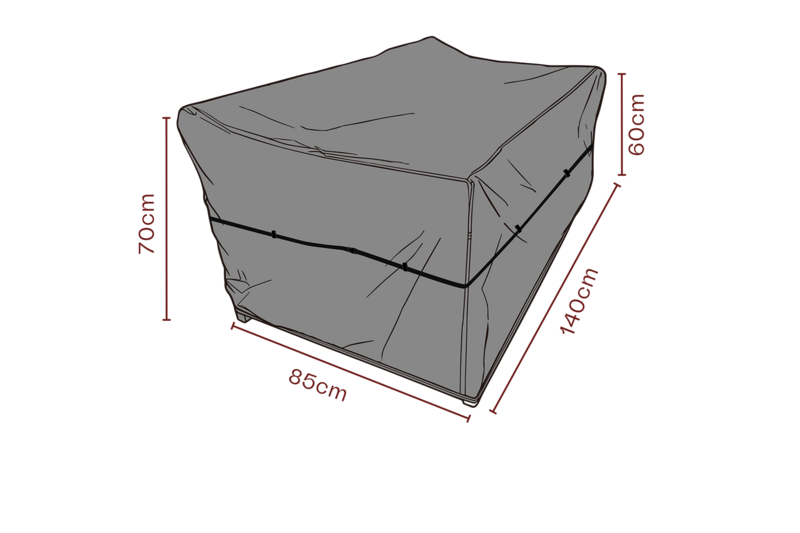 Møbeltrekk sofa Black-Breathable