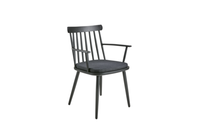 Winsor stol med armlener Black/Raven