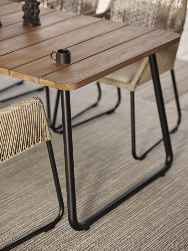 Nolli spisebord Svart/teak