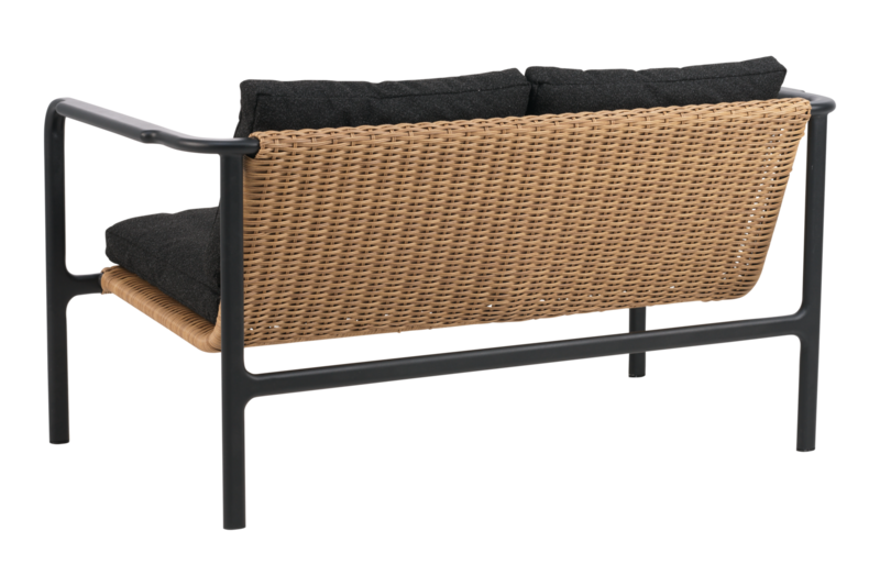 Motty 2-seter sofa Svart/Teddy Black