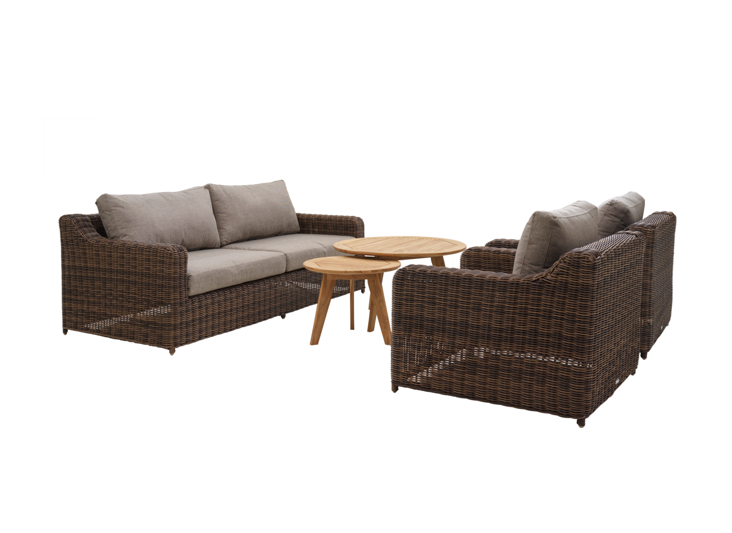 Glendon 2,5-seters sofa Dark Brown/Soft Moose