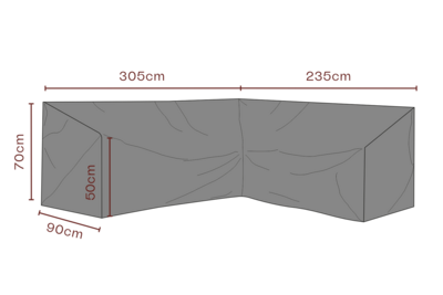 Møbeltrekk hjørnesofa Black-Breathable