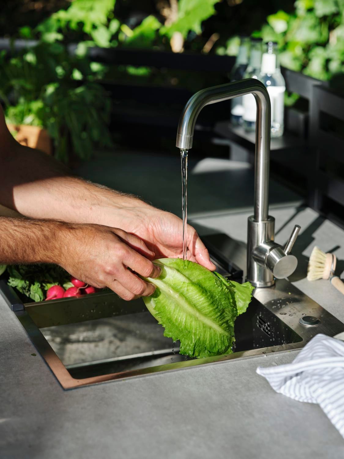 Fornax utekjøkken Svart/teak