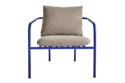 Bendt lenestol Indigo Blue/Teddy Beige