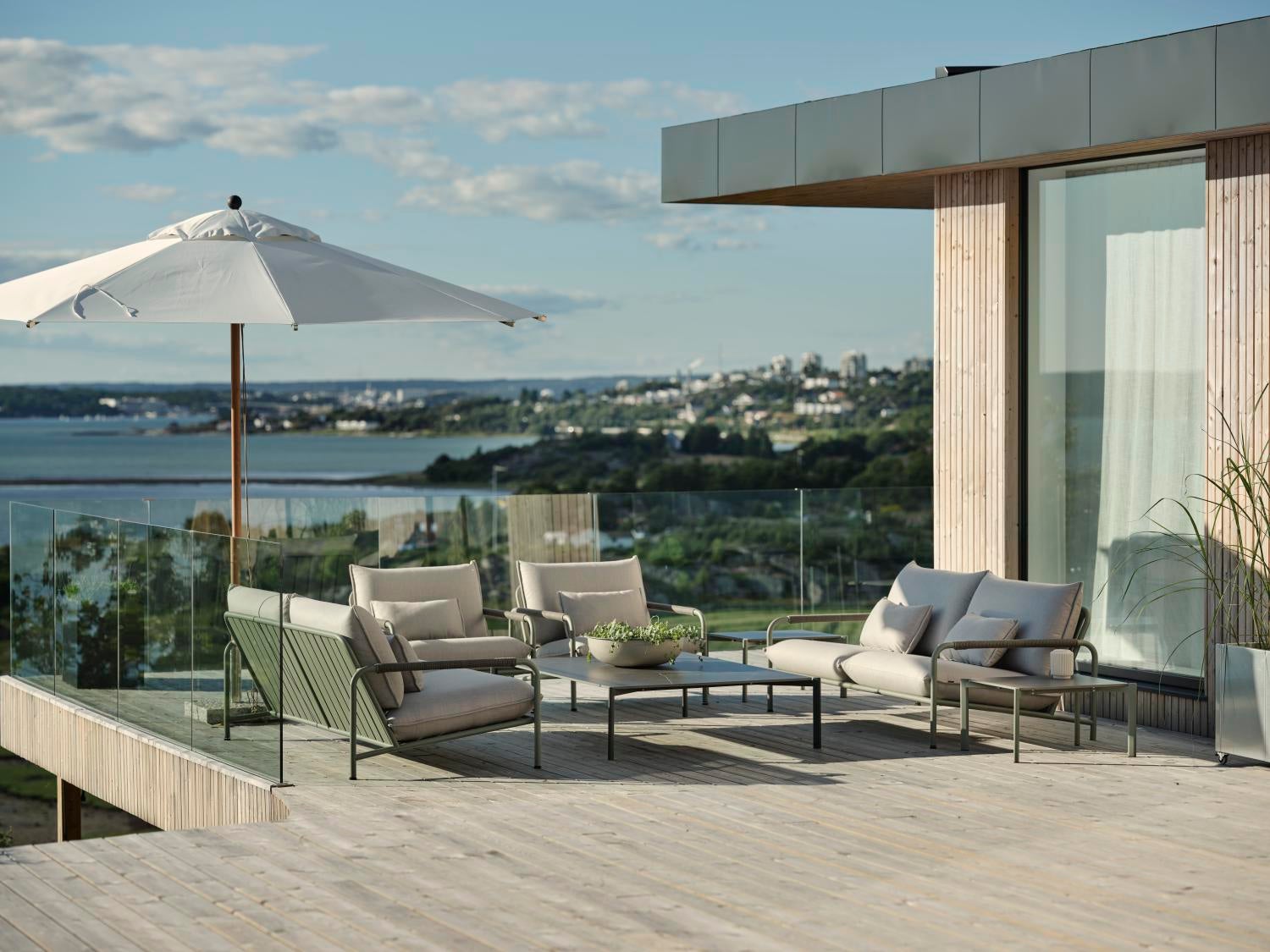 Lerberget 2,5-seters sofa Dusty Green/ash