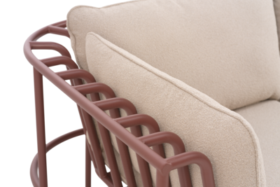 Collier lenestol Zin Red/Teddy Beige