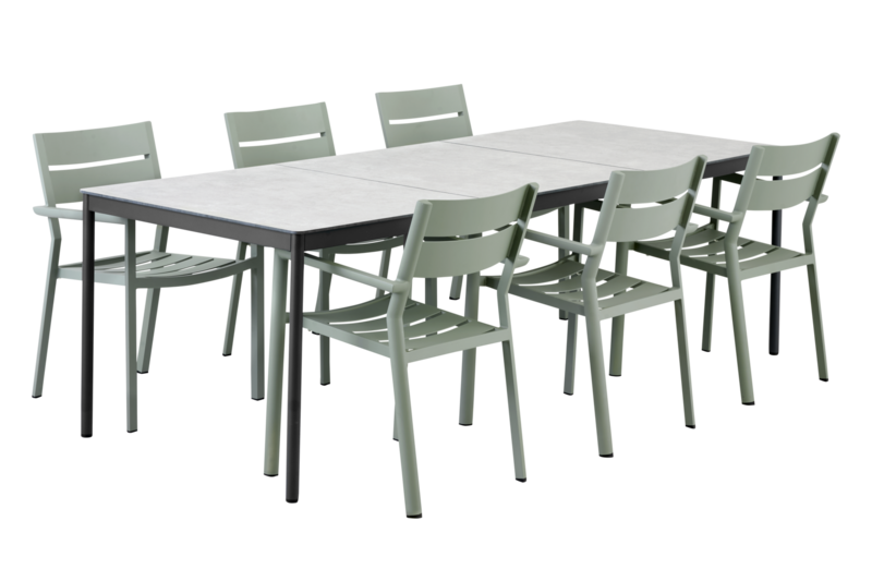Delia stol med armlener Dusty Green
