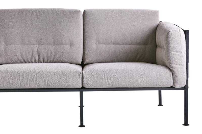 Delux 3-seter sofa Black/Teddy Beige
