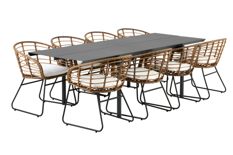 Covelo spisestol Natur/svart