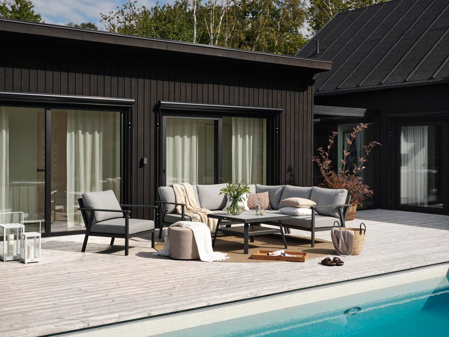 Samvaro Low lenestol Antracit/grå