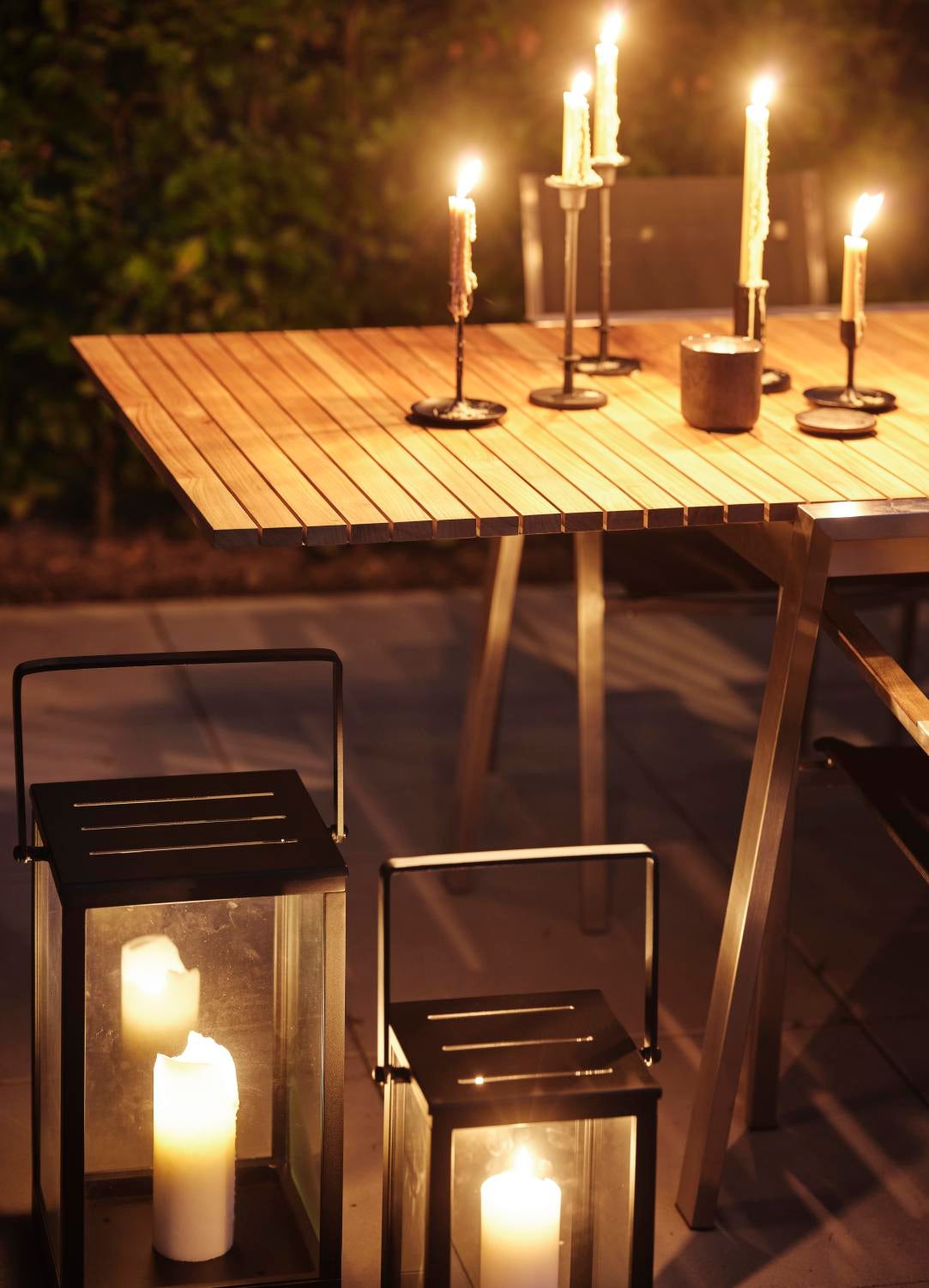 Naos spisebord Stainless steel/teak