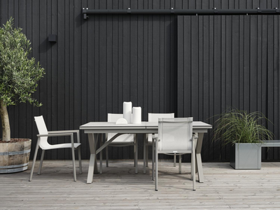 Delia stol med armlener Khaki/Off-white