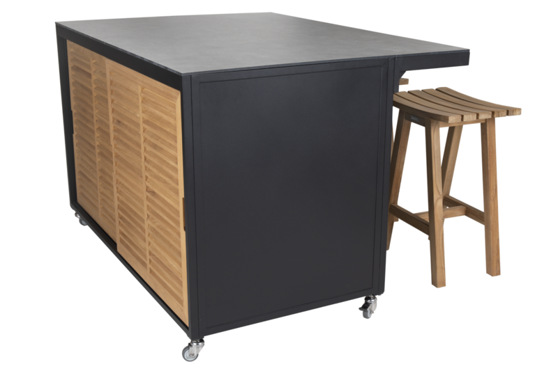 Fornax utekjøkken Svart/teak