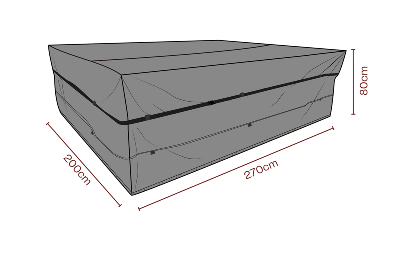 Møbeltrekk sett Black-Breathable