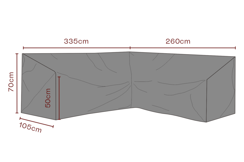 Møbeltrekk hjørnesofa Black-Breathable