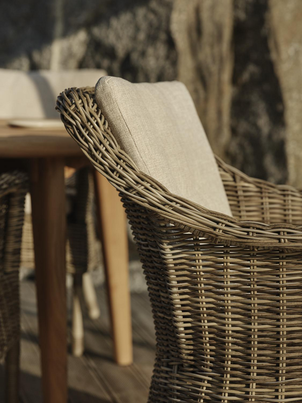 Lenora stol med armlener Rustic/Sand