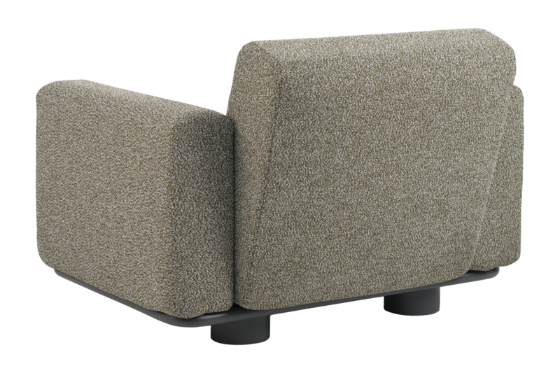 Bolster lenestol Antracit/Teddy Verde