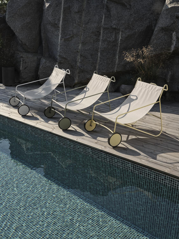 Poul Chair loungestol Dusty Green/Hvit