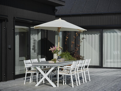Hillmond spisebord Hvit/grå