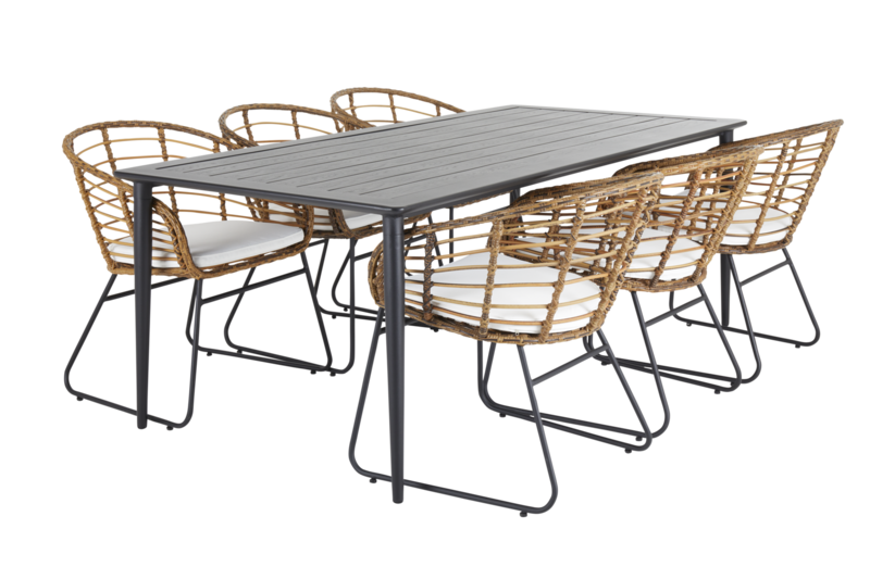 Covelo spisestol Natur/svart