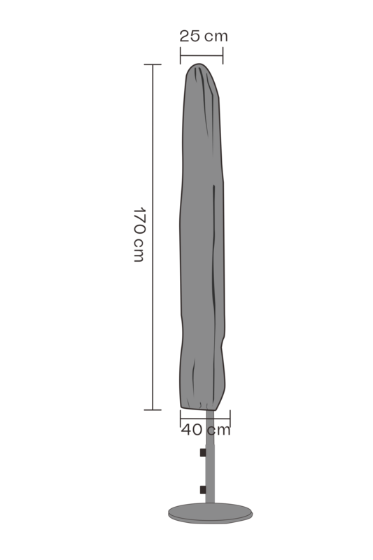 Møbeltrekk parasoll Black-Waterproof