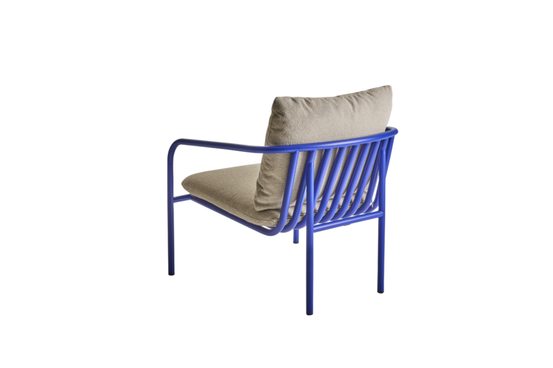 Bendt lenestol Indigo Blue/Teddy Beige