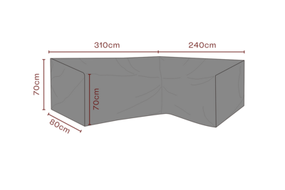 Møbeltrekk hjørnesofa Black-Breathable