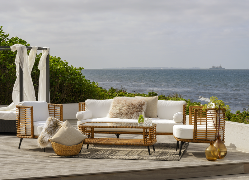 Covelo 3-seter sofa Natur/svart