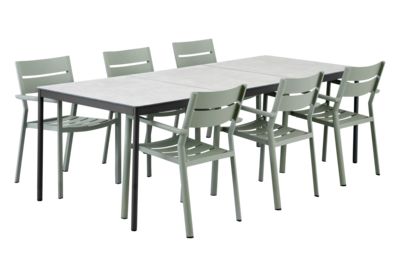 Delia stol med armlener Dusty Green