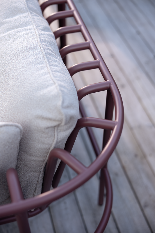 Collier hjørne Zin Red/Teddy Beige