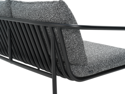 Bendt 2-seter sofa Svart/Teddy Ant