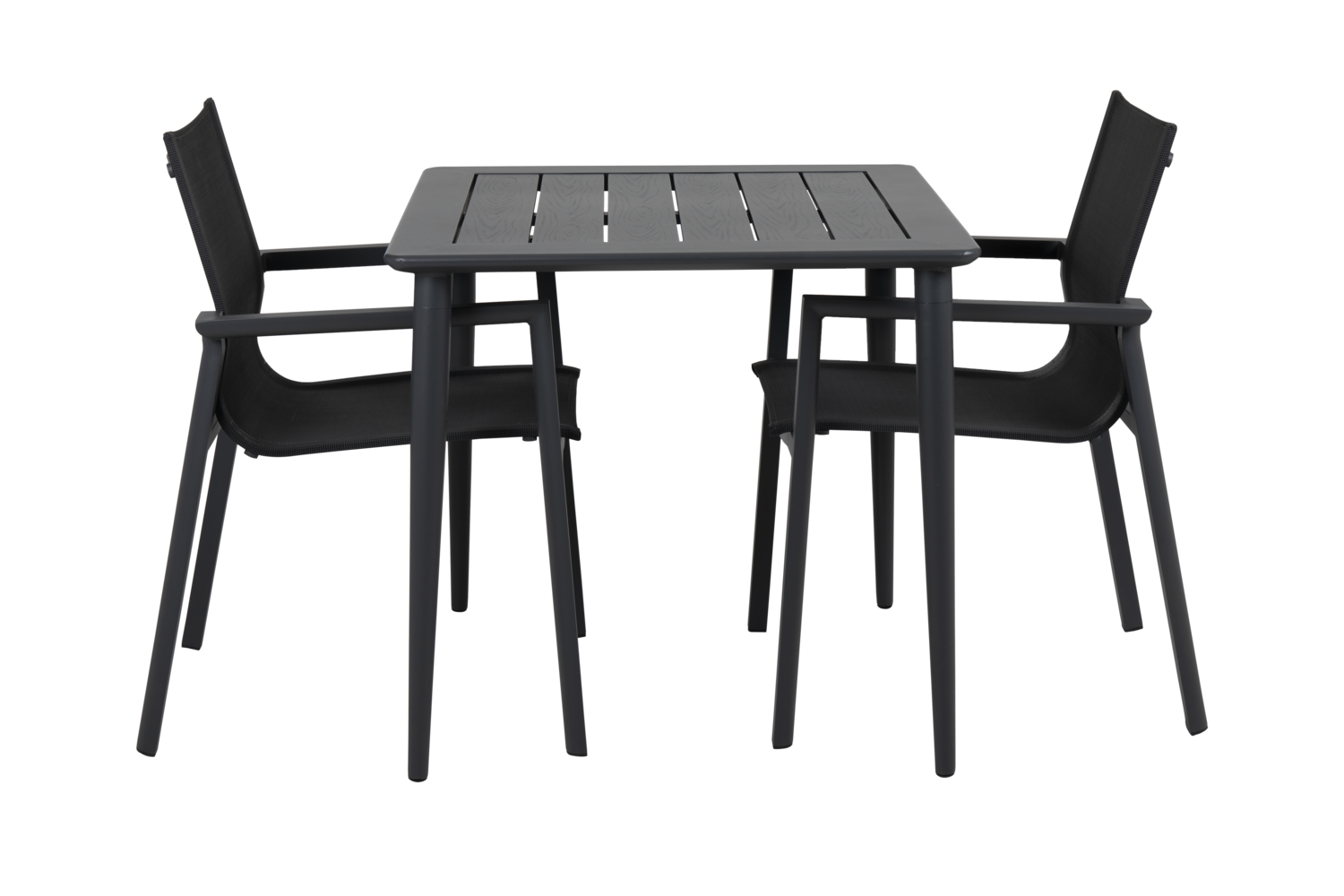 Delia stol med armlener Antracit/Svart