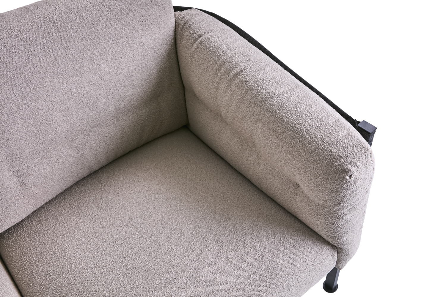 Delux 3-seter sofa Black/Teddy Beige