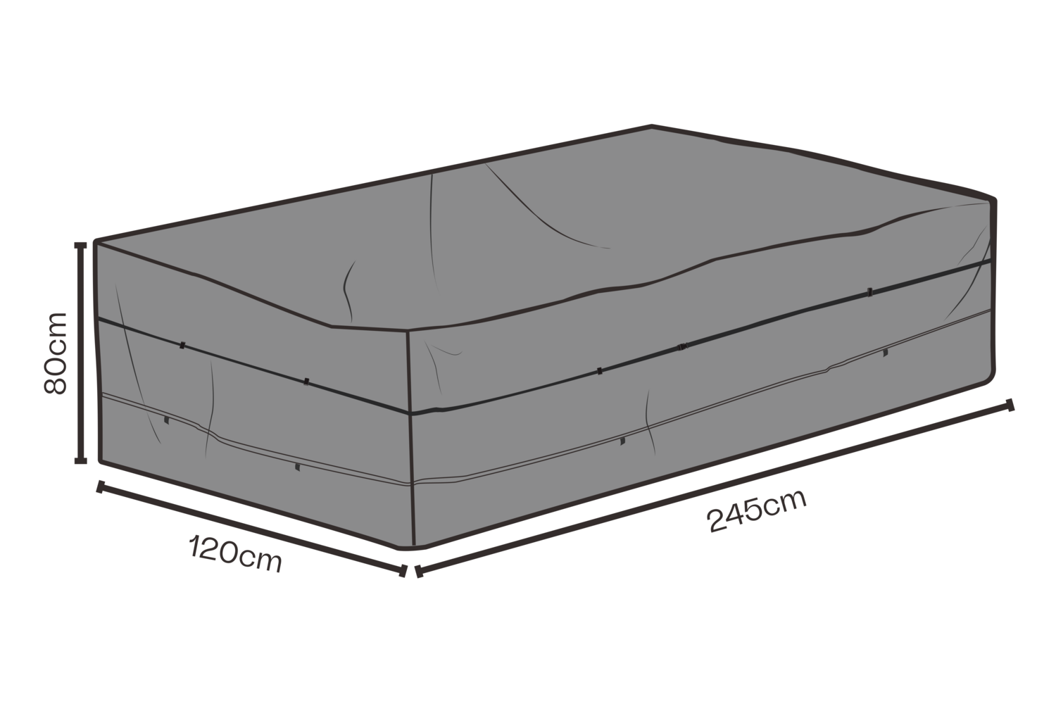 Møbeltrekk spisegruppe Black-Breathable