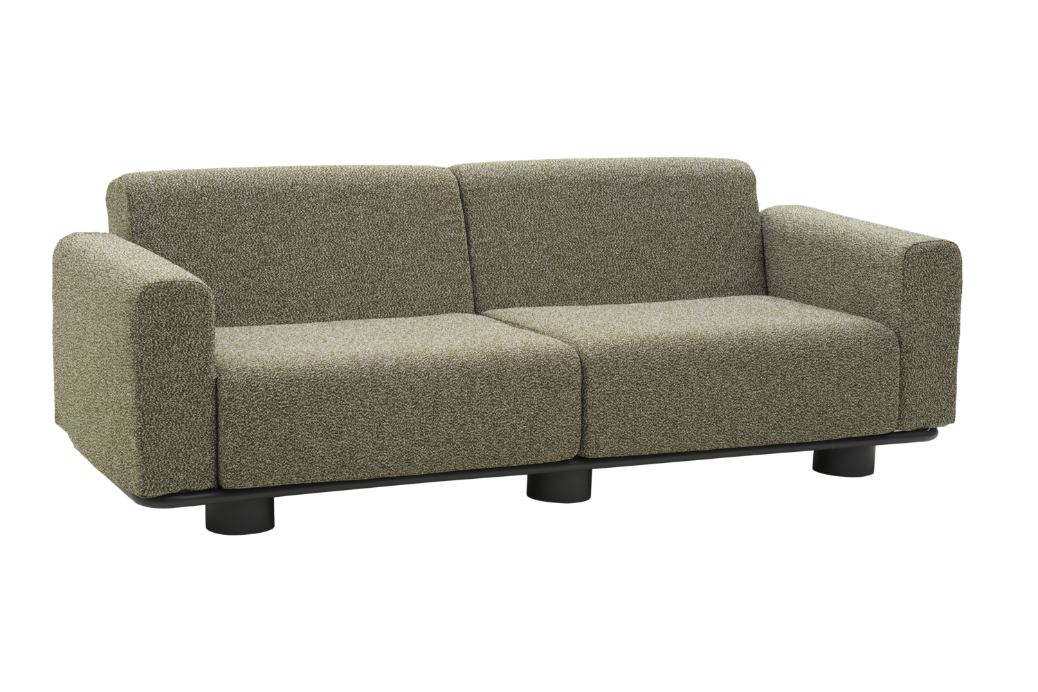 Bolster 2,5-seters sofa Antracit/Teddy Verde