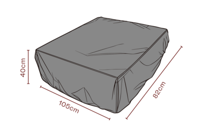 Møbeltrekk ottoman Black-Breathable