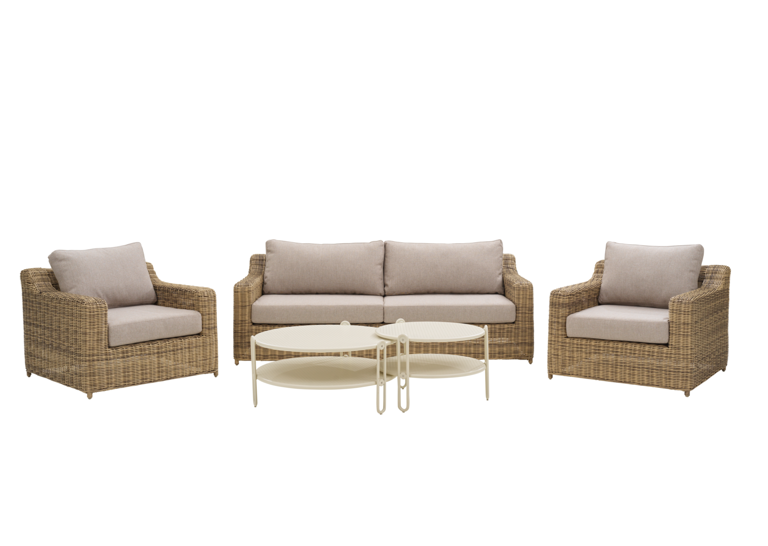 Glendon 2,5-seters sofa Rustic/Beige