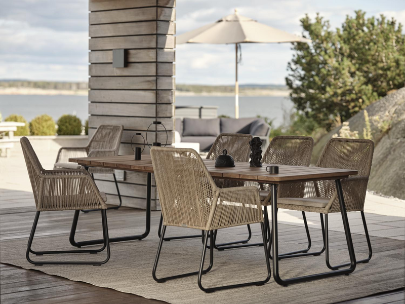 Nolli spisebord Svart/teak