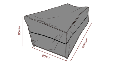 Møbeltrekk sofa Black-Breathable