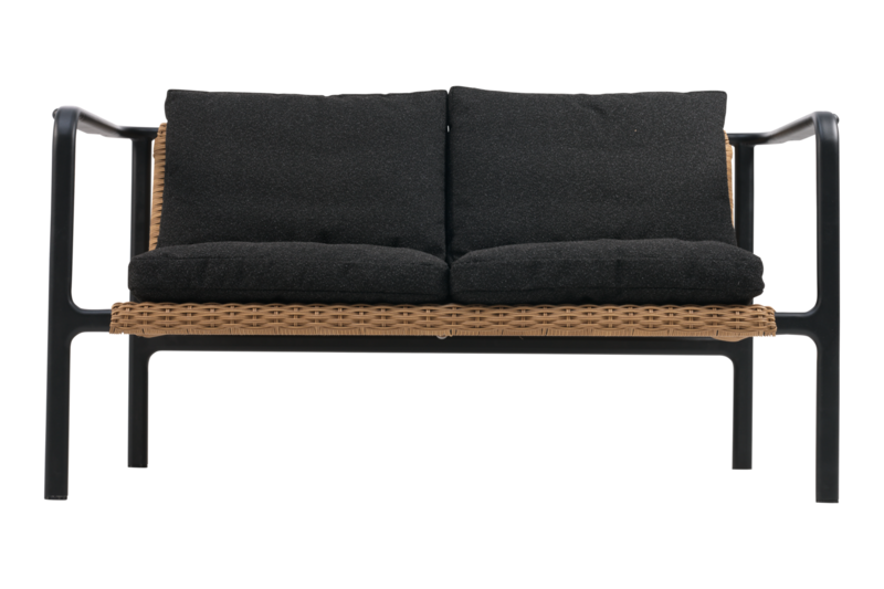 Motty 2-seter sofa Svart/Teddy Black