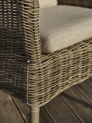 Lenora stol med armlener Rustic/Sand