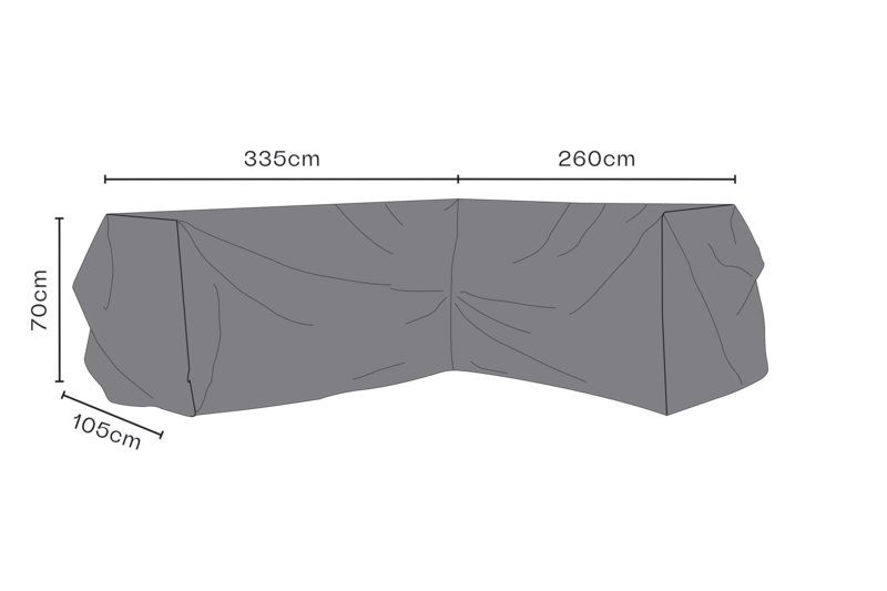 Møbeltrekk hjørnesofa Black-Breathable