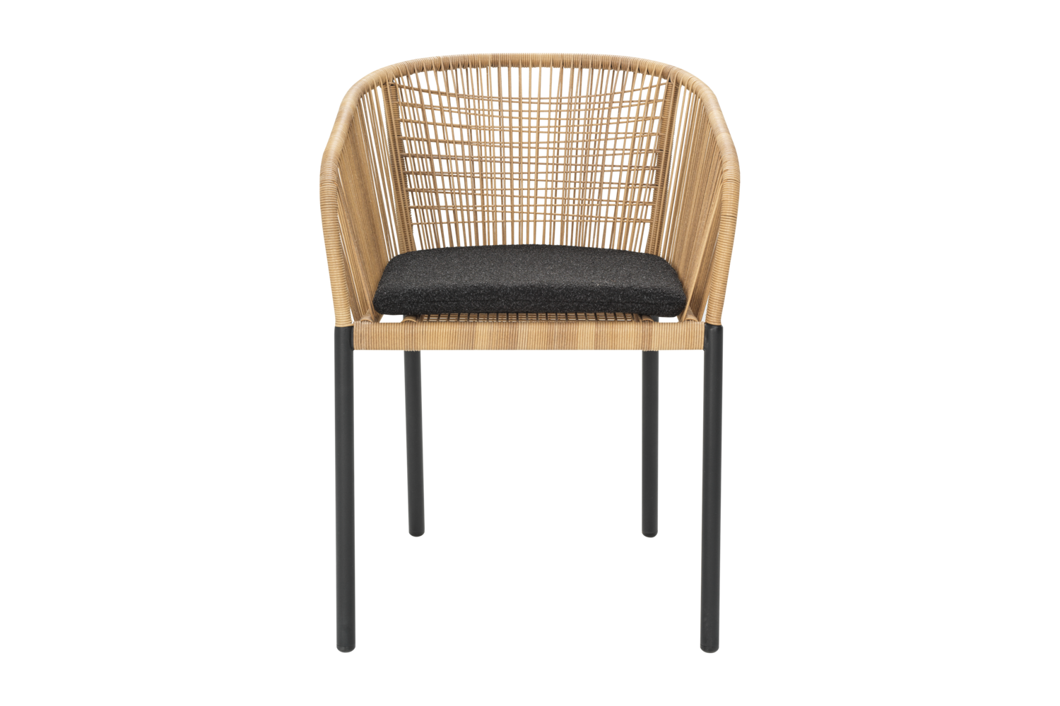 Delta stol med armlener Svart/Teddy Black